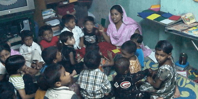 A Pratham preschool class